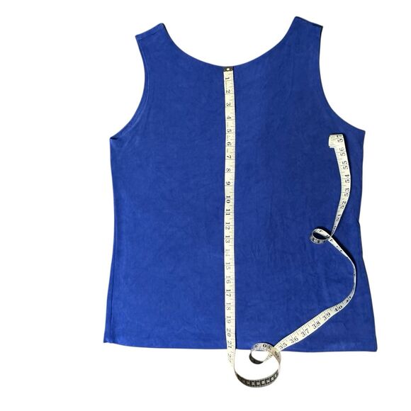 Chico's Travelers 3 Piece Pants Set Slinky Knit Royal Crotto Blue size 12/14 (2) - Picture 14 of 16